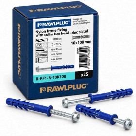 RAWLPLUG R-FF1 Nylon Frame Fixing 10 x 100mm